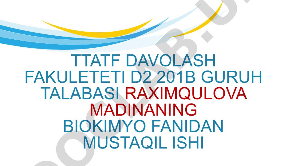 Yog' kislotalarini α va β oksidlashi, ahamiyati, buzilishi va geteropolisaxaridlarning ontogenezi