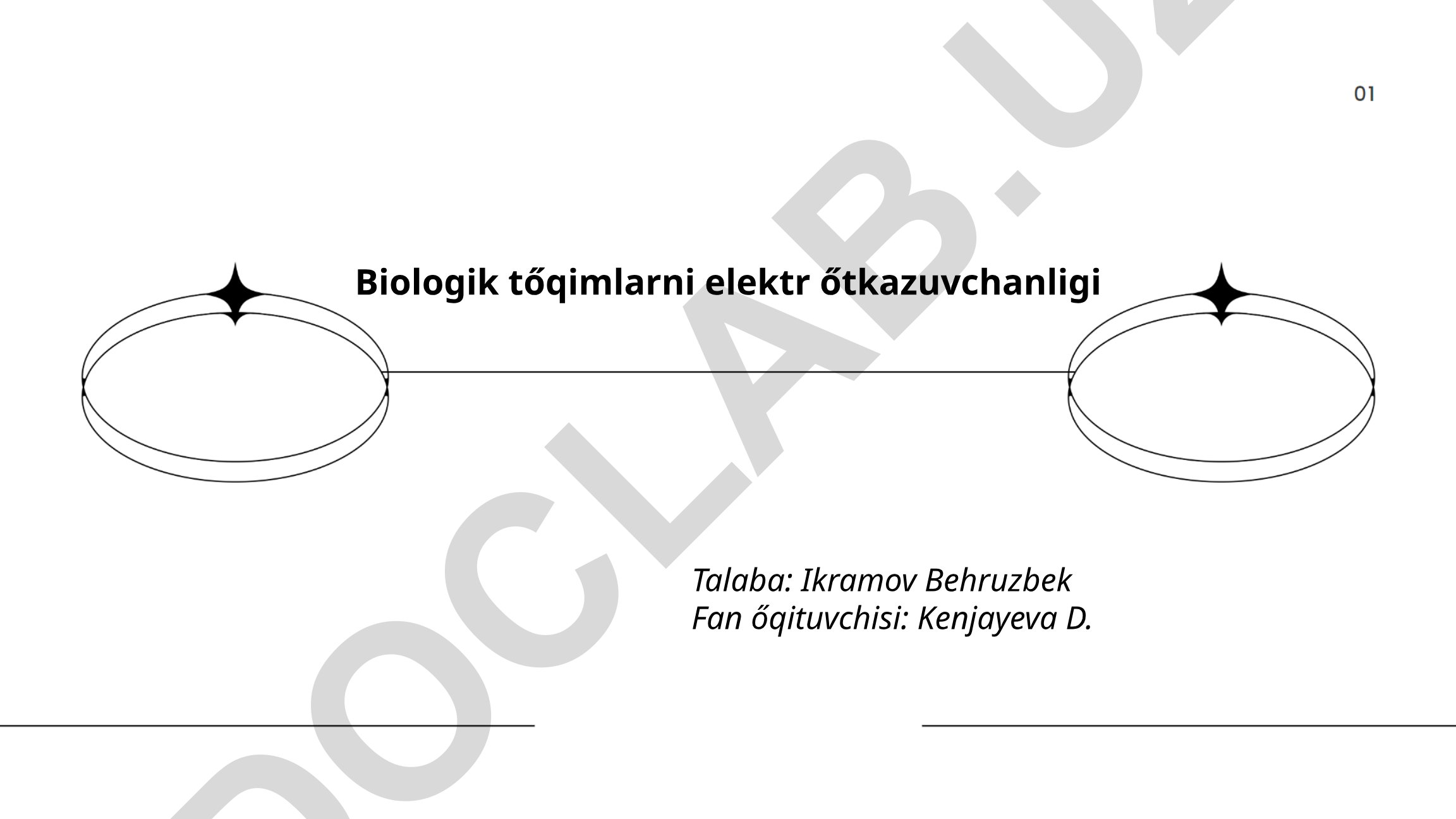 Biologik to'qimalarning elektr o'tkazuvchanligi