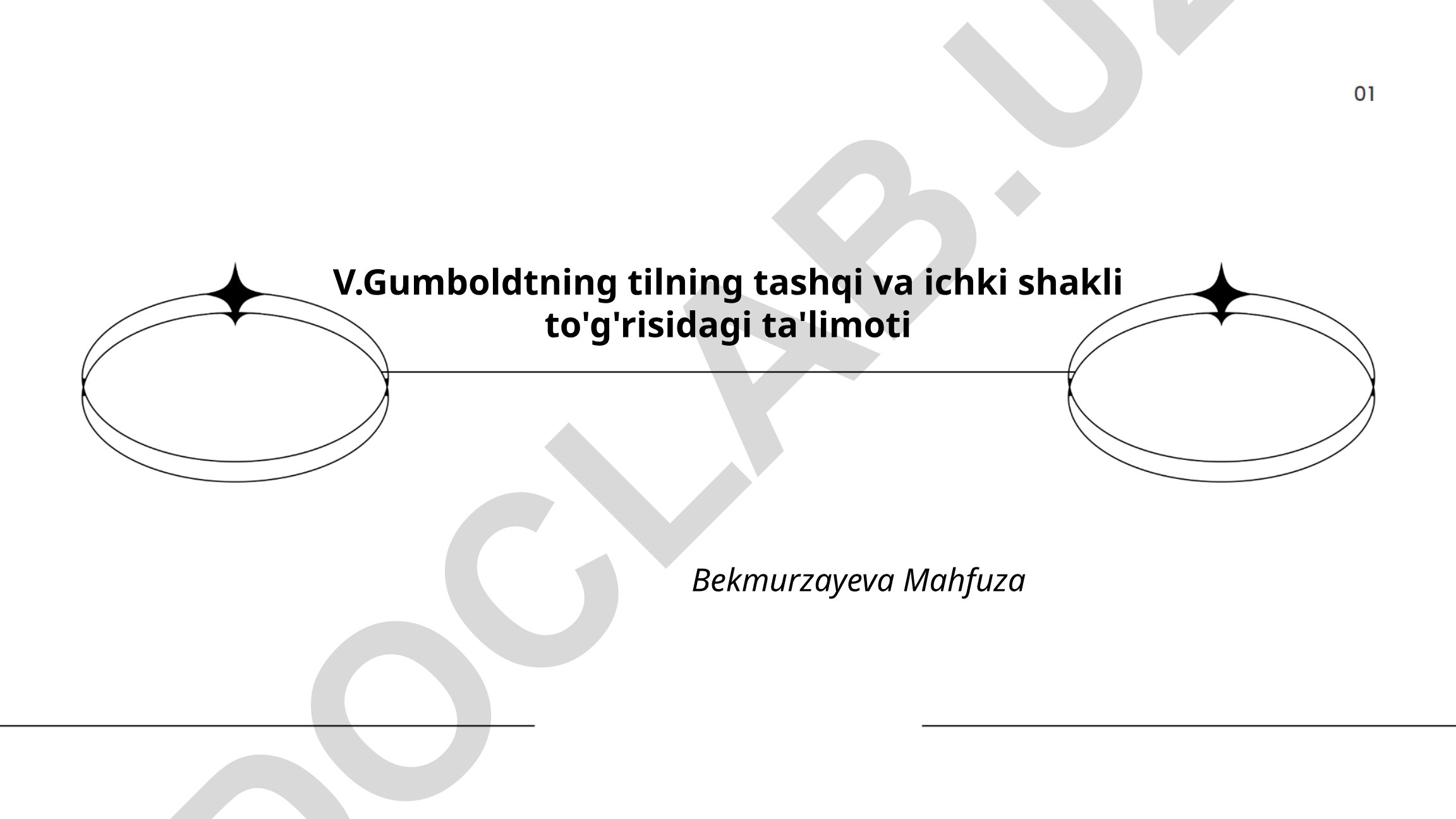 V.Gumboldtning tilning tashqi va ichki shakli to'g'risidagi ta'limoti