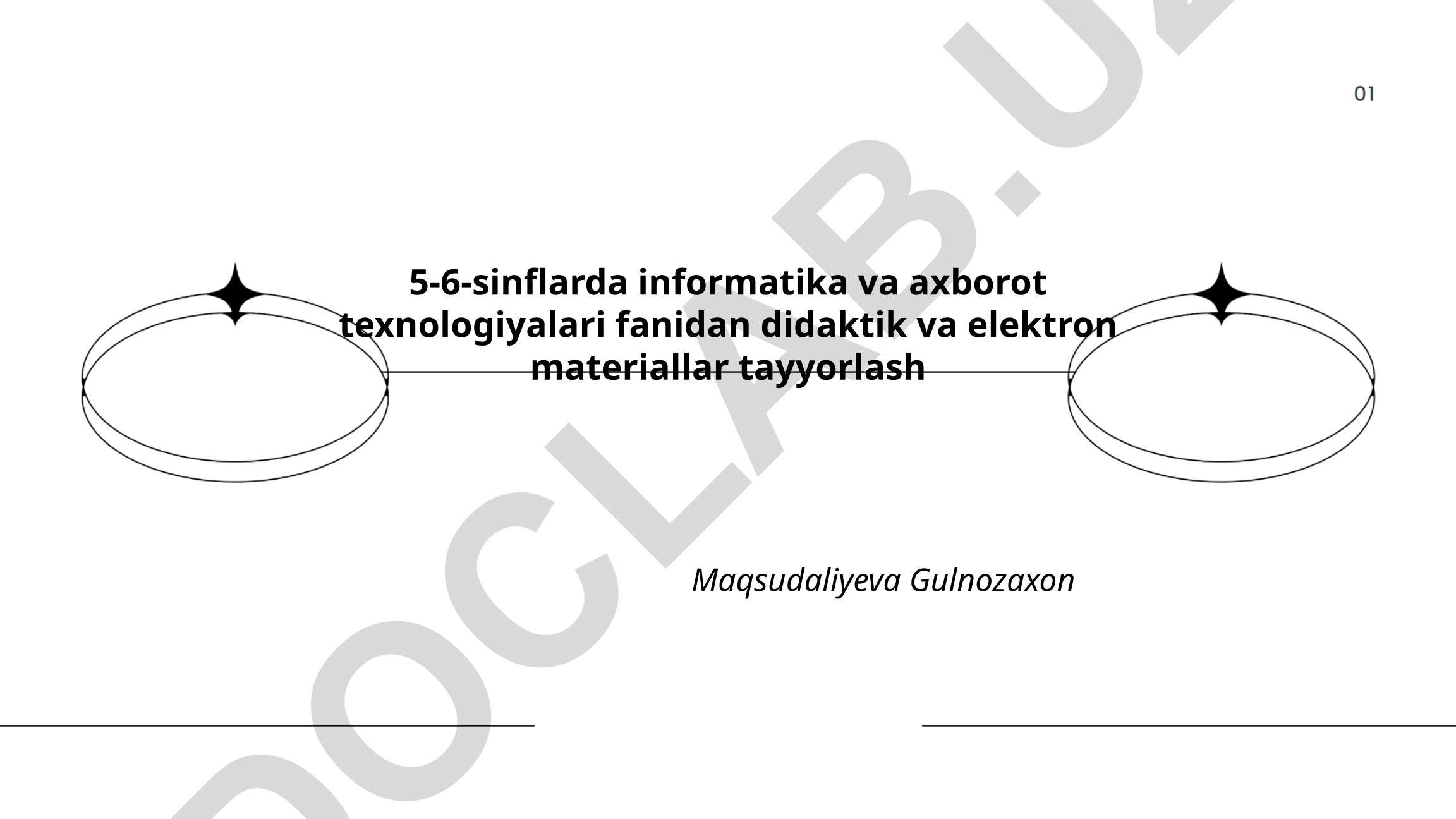 5-6-sinflarda informatika va axborot texnologiyalari fanidan didaktik va elektron materiallar tayyorlash
