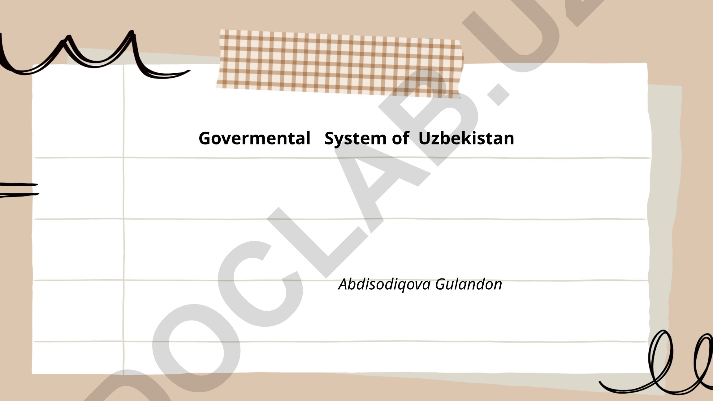 Structure and Branches of Uzbekistan Government
