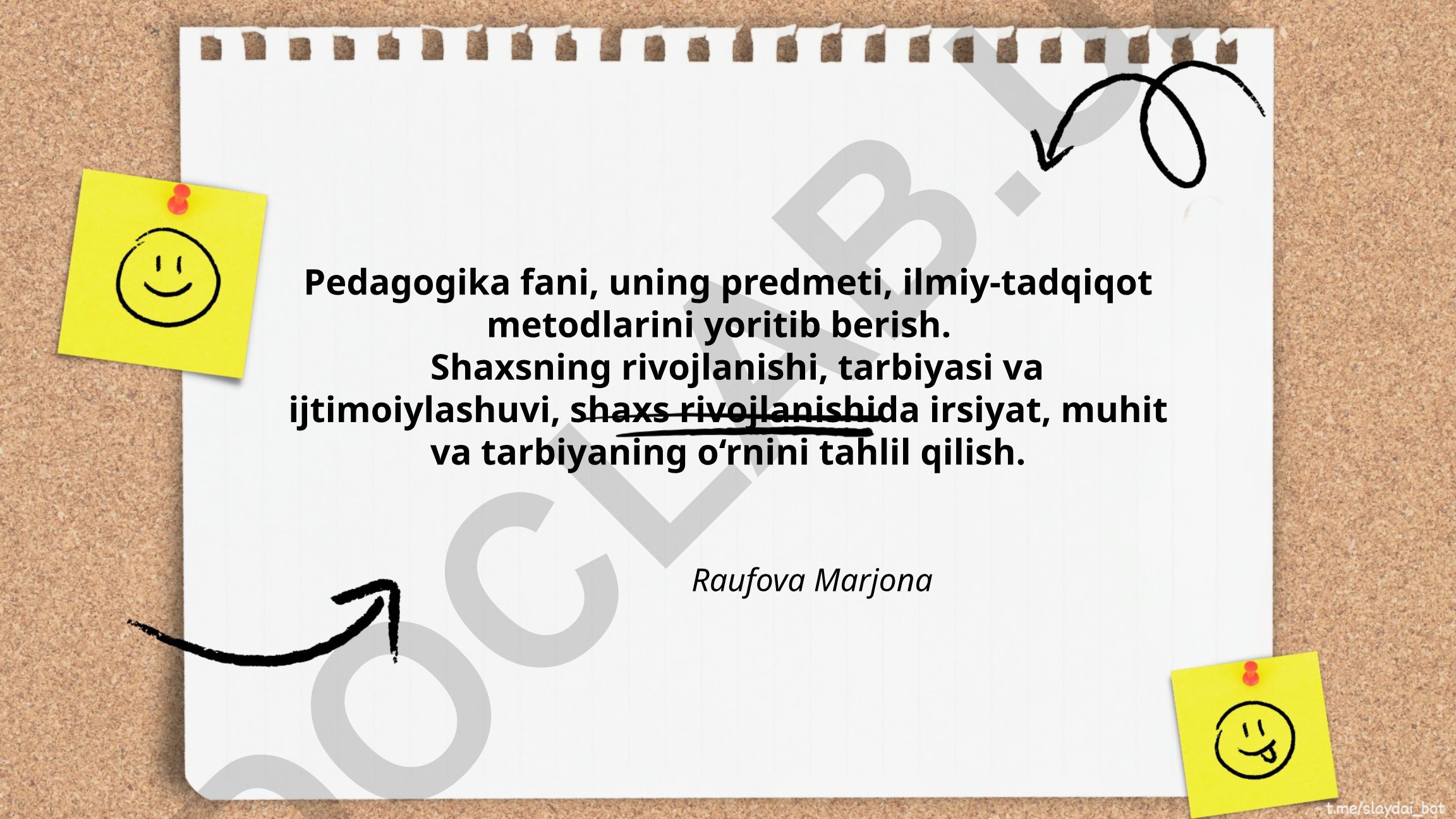 Pedagogika fani, uning predmeti va ilmiy-tadqiqot metodlari