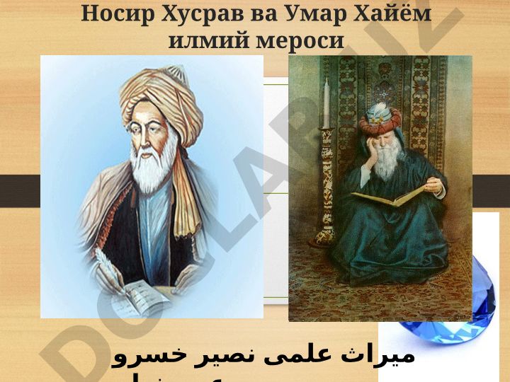 Носир Хусрав ва Умар Хайём илмий мероси