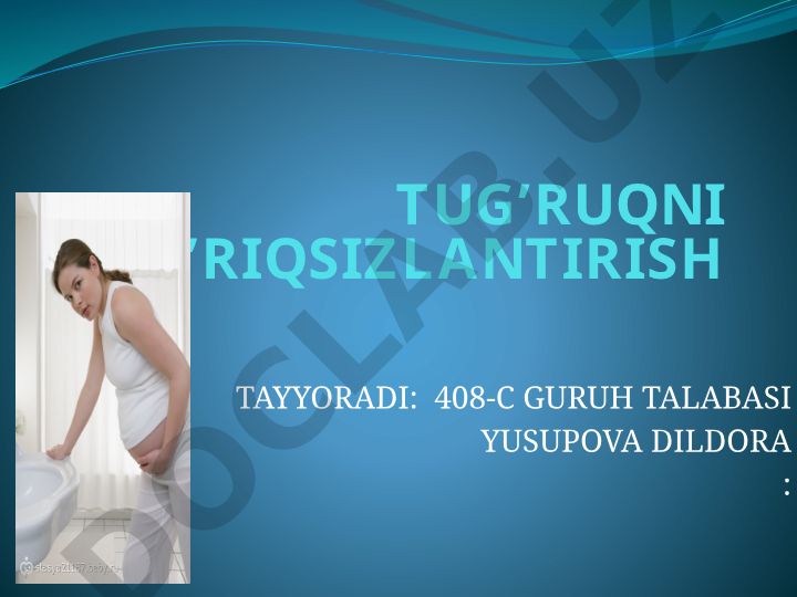 Tug'ruqni og'riqsizlantirish tayyoradi