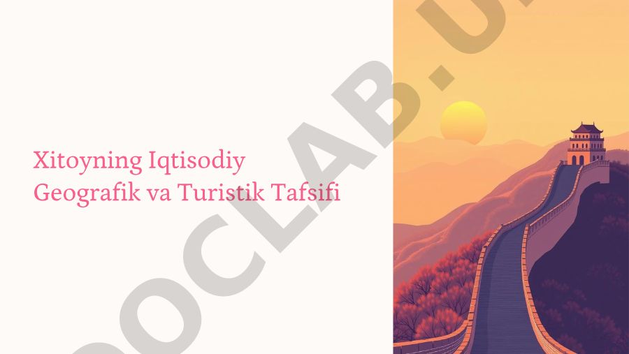Xitoyning iqtisodiy geografiyasi va mintaqaviy tafovutlar