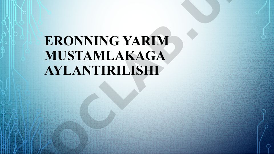 Eronning yarim mustamlakaga aylantirilishi va Rossiya-Angliya ta'siri