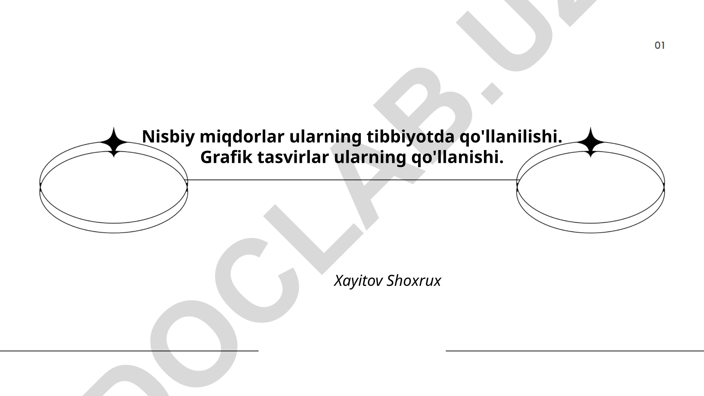 Nisbiy miqdorlar va grafik tasvirlarning tibbiyotda qo'llanilishi