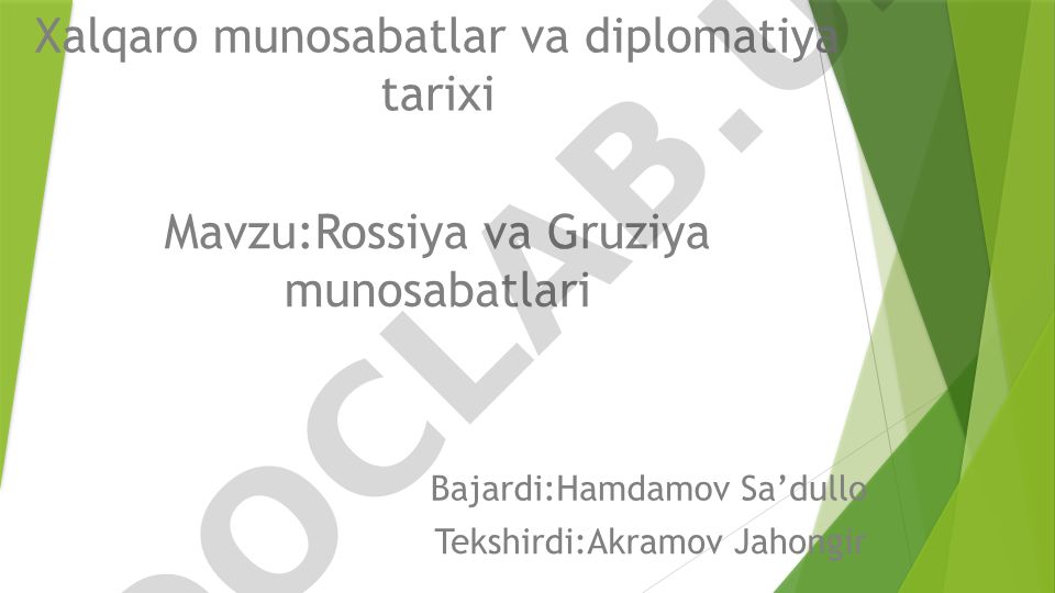 Rossiya va Gruziya munosabatlari