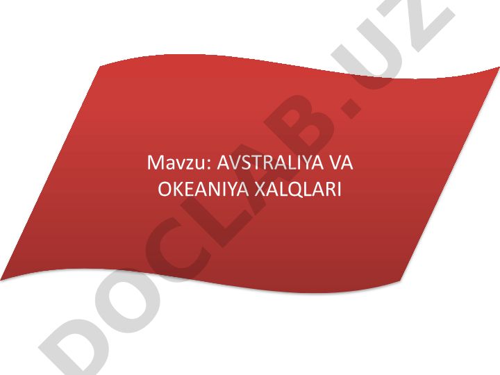 Avstraliya va Okeaniya xalqlari