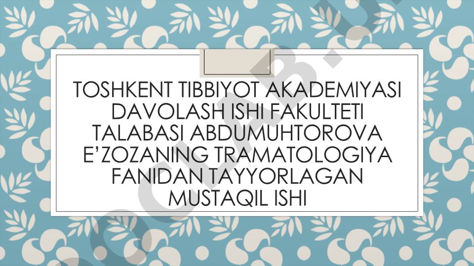 Amputatsiya, protezlash ishlari va nogironlar reabilitatsiyasi