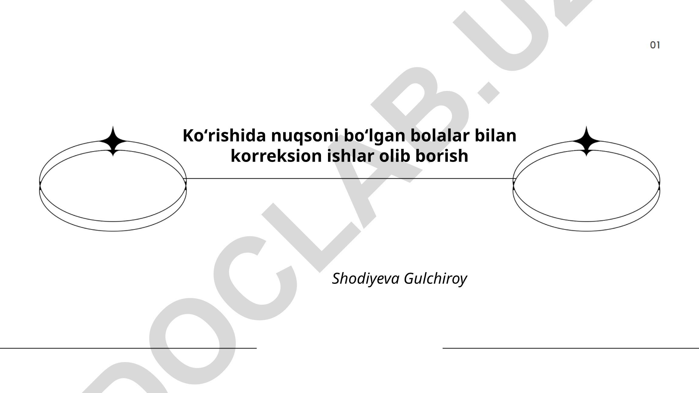 Koʻrishida nuqsoni boʻlgan bolalar bilan korreksion ishlar