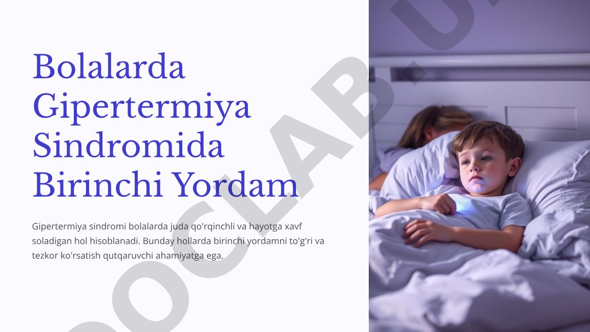 Bolalarda gipertermiya sindromida birinchi yordam