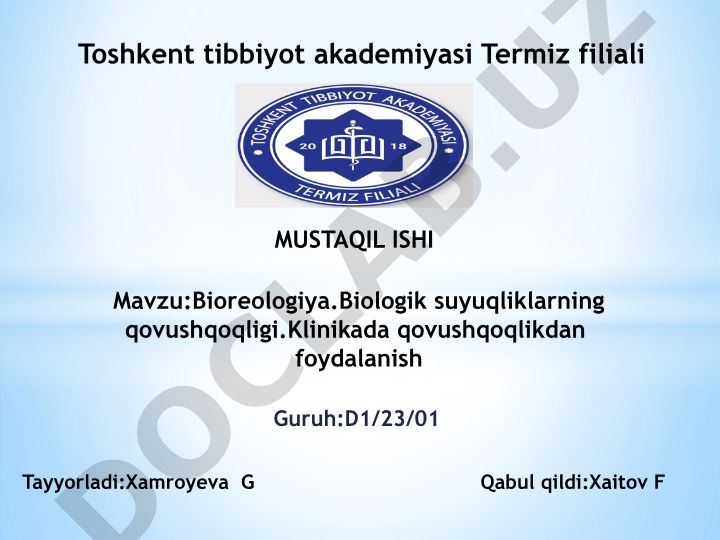 Bioreologiya va biologik suyuqliklarning qovushqoqligi