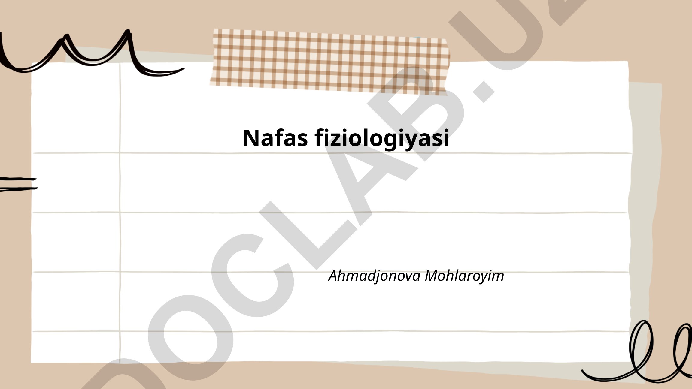 Nafas fiziologiyasi