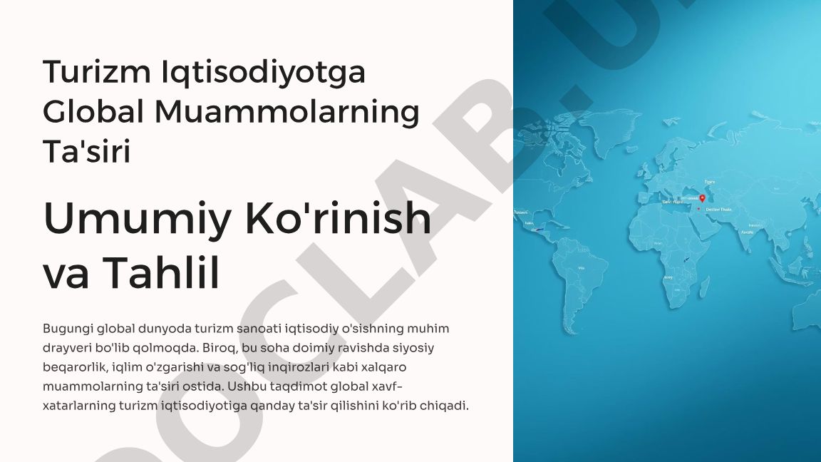 Global muammolarning turizm iqtisodiyotiga ta'siri