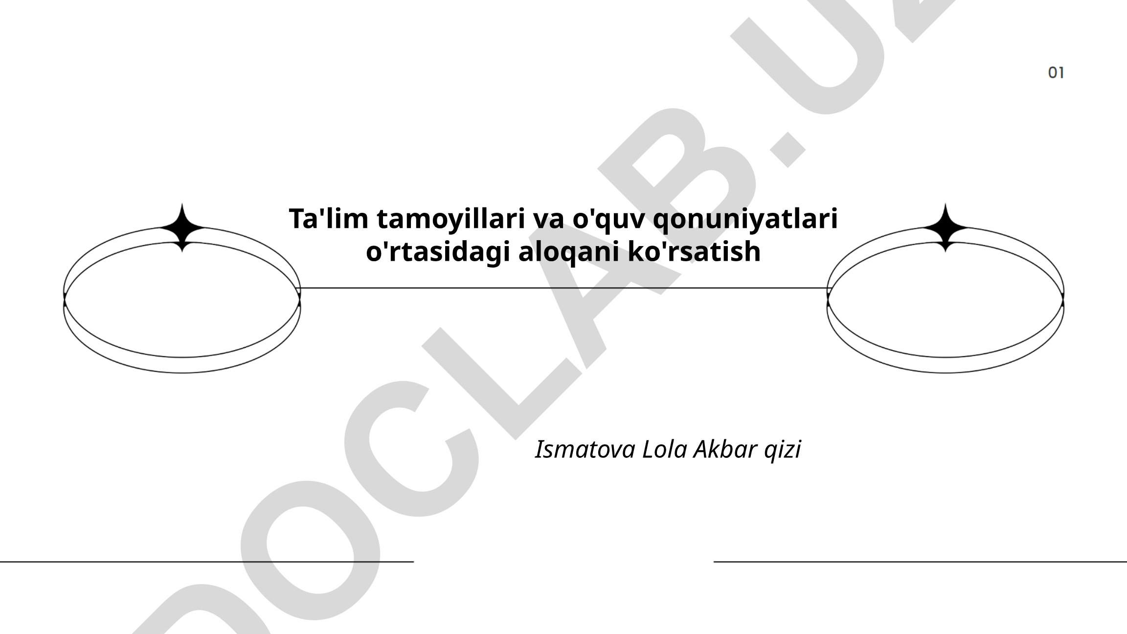 Ta'lim tamoyillari va o'quv qonuniyatlari o'rtasidagi aloqa