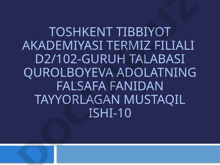 Sog'lom turmush tarzi va salomatlik