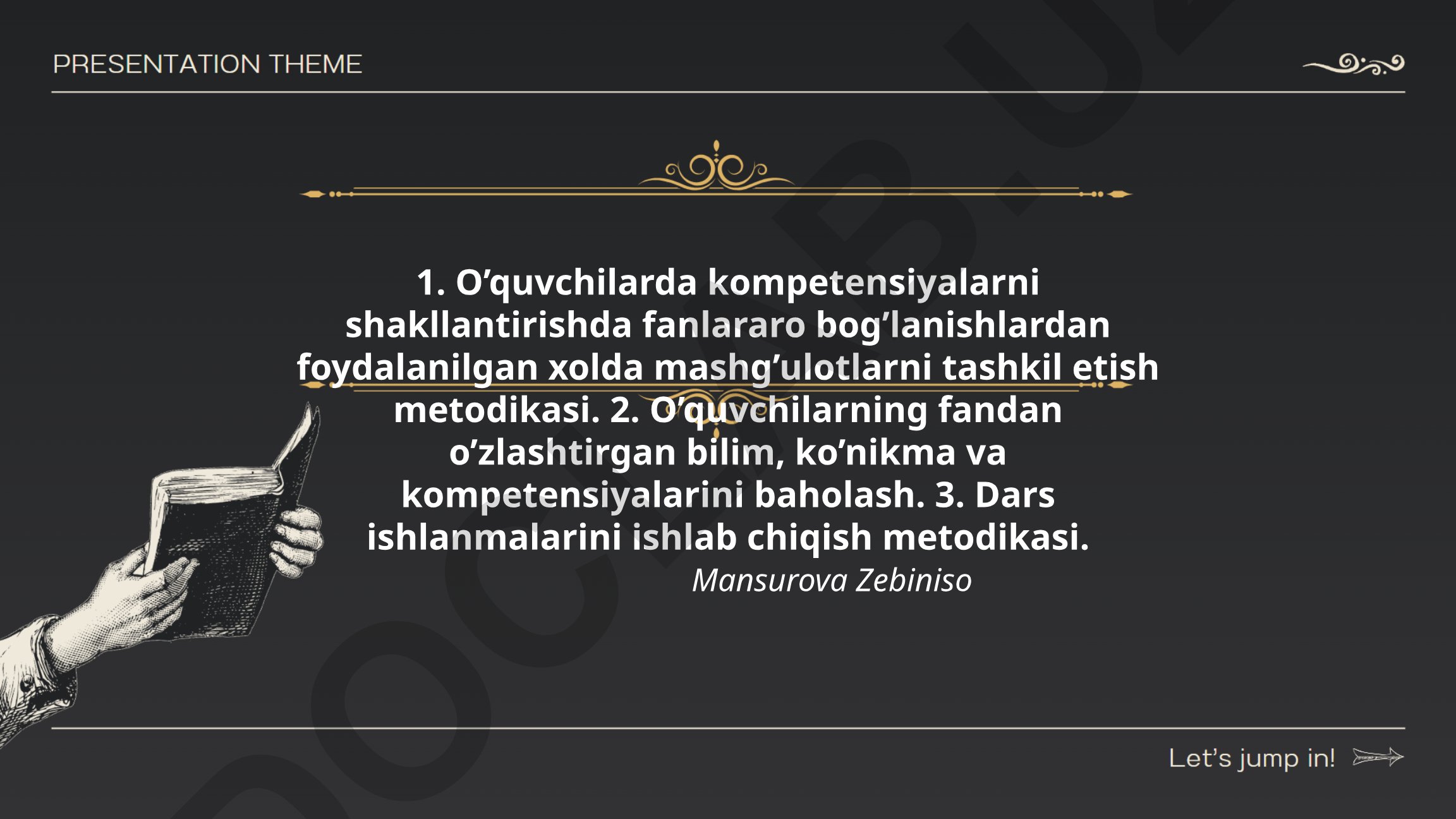 O'quvchilarda fanlararo bog'lanishlar orqali kompetensiyalarni rivojlantirish metodikasi