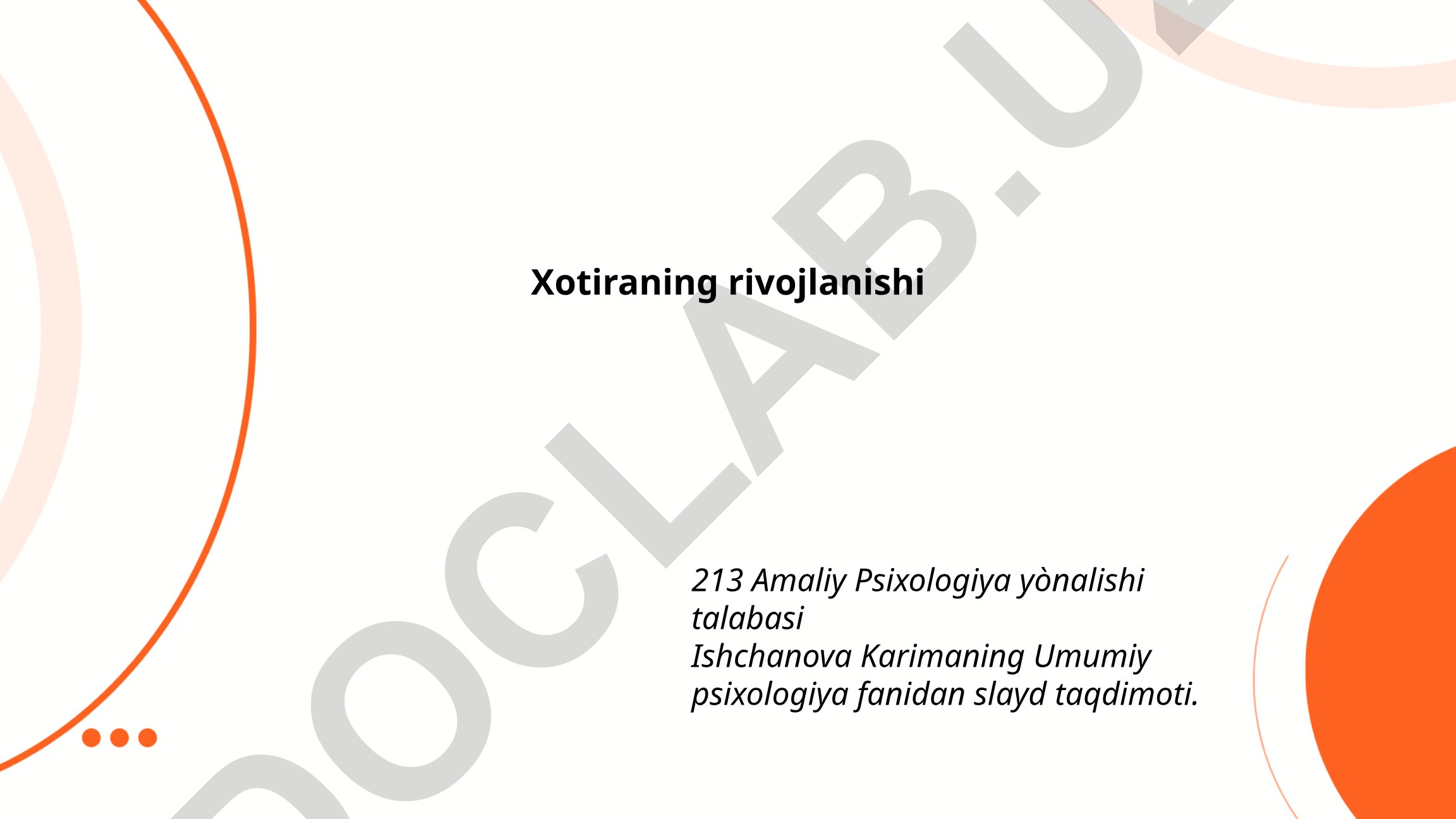 Xotiraning nevrologik asoslari va turlari
