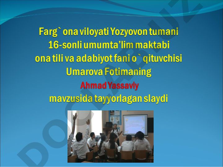 Ahmad Yassaviy hayoti va merosi