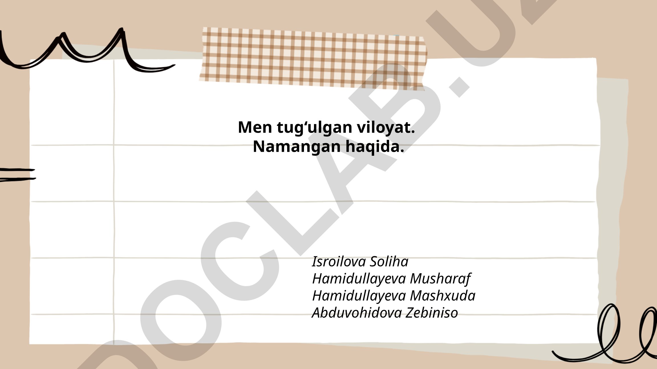 Namangan viloyati: geografik joylashuvi, tarixi va aholisi