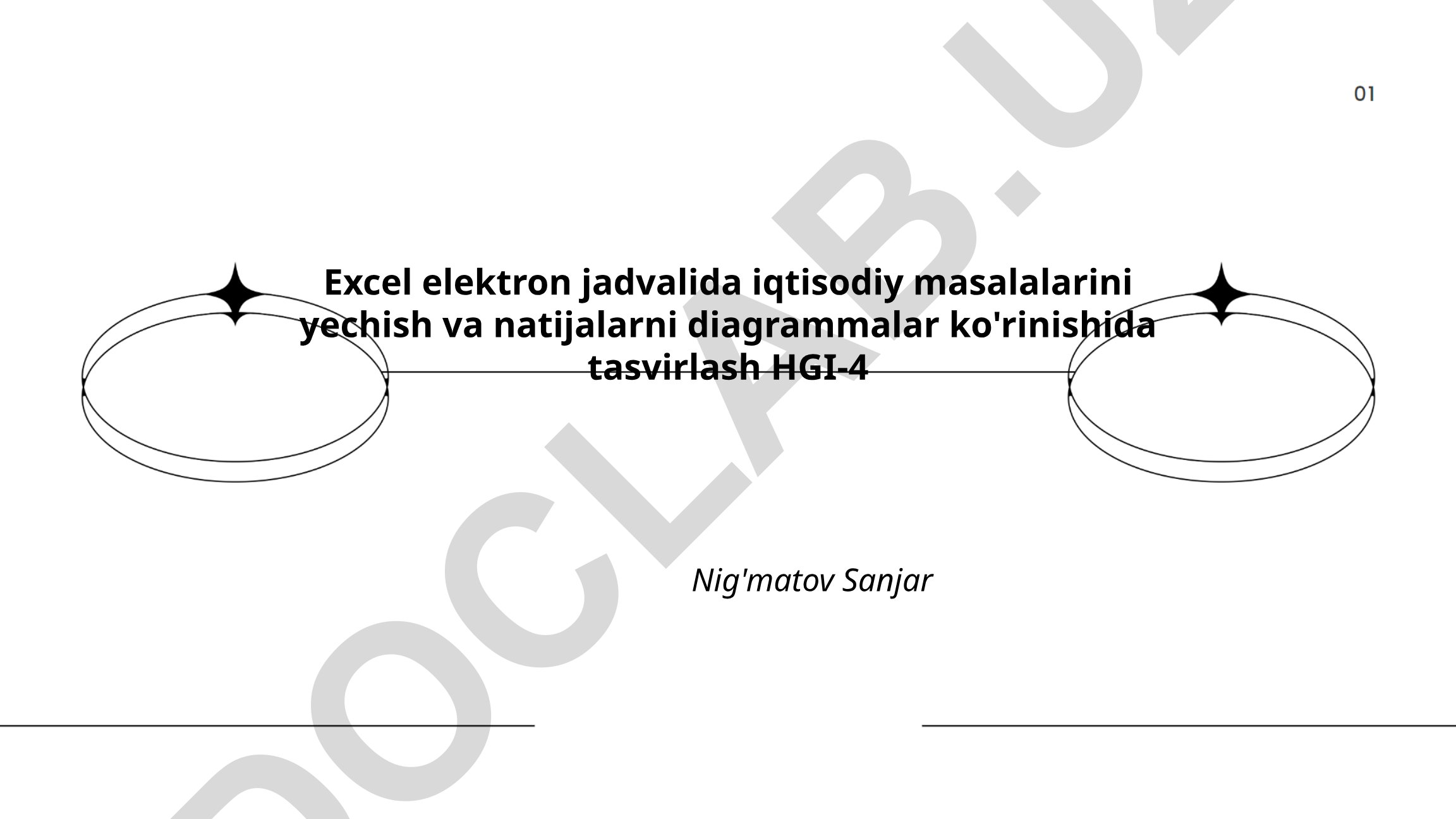 Excelda iqtisodiy masalalarni yechish va diagrammalar yaratish