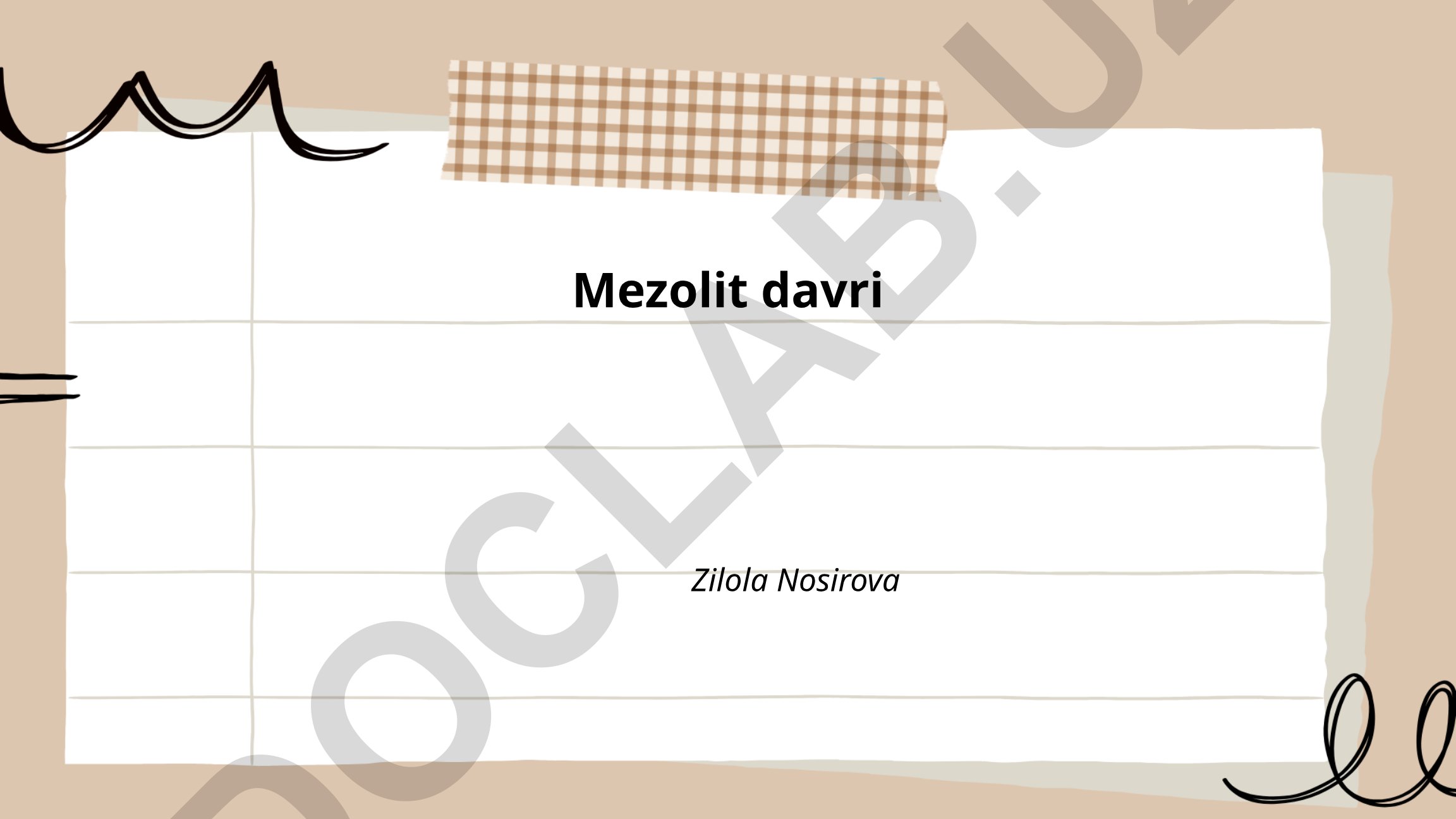 Mezolit davri: tarixi, ishlab chiqarish va madaniyati