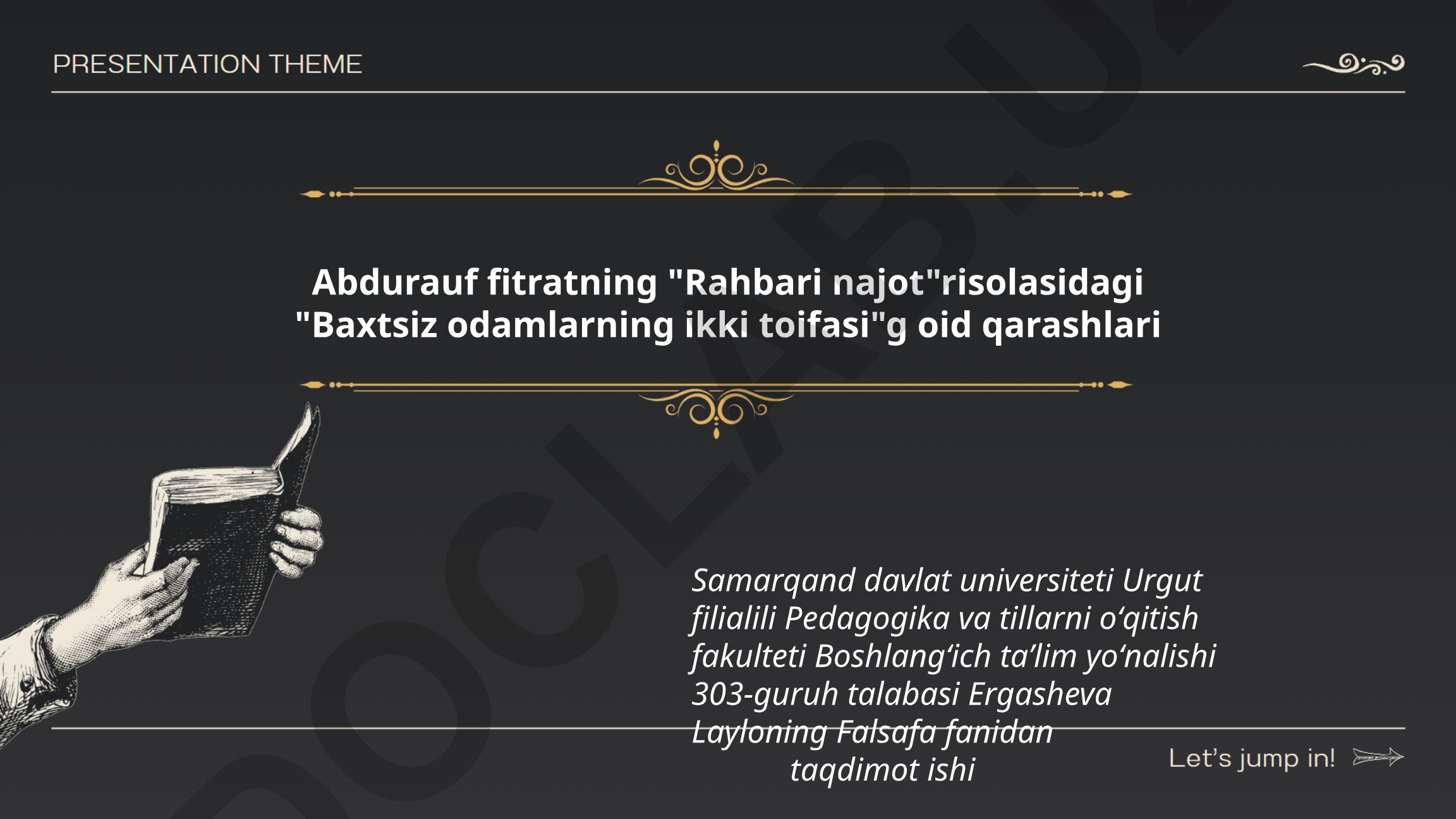 Abdurauf Fitratning 'Rahbari najot' risolasidagi 'Baxtsiz odamlarning ikki toifasi'ga oid qarashlari