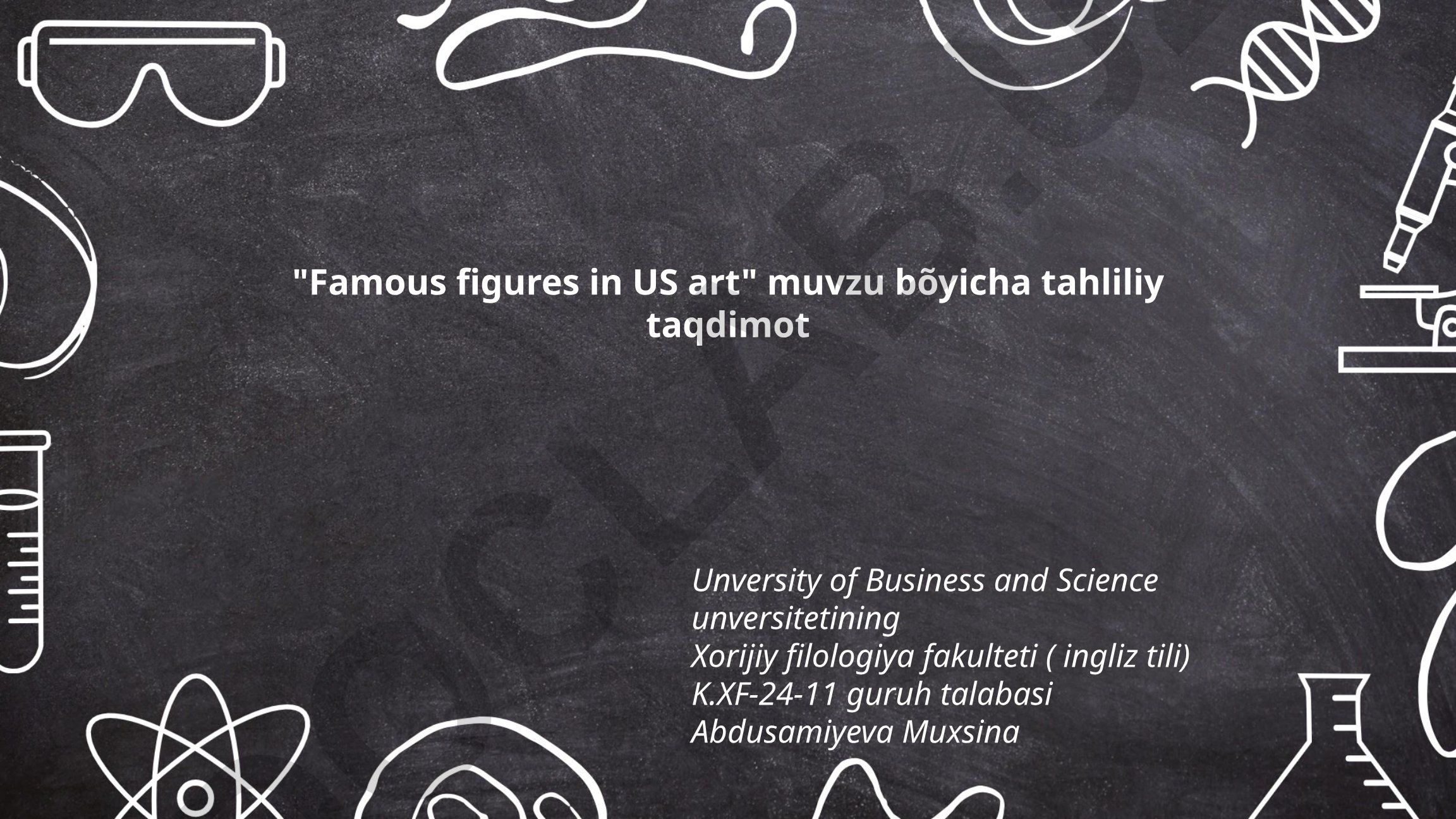 Famous figures in US art