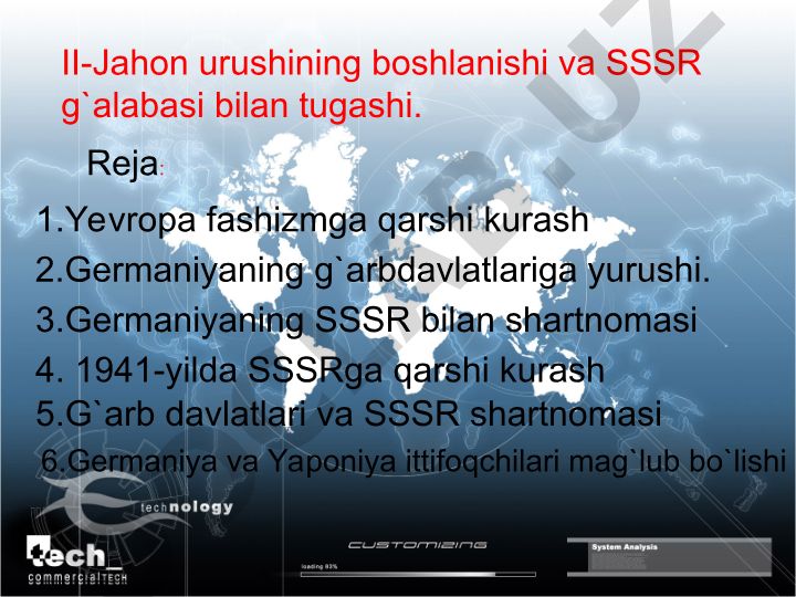 Ikkinchi jahon urushi boshlanishi va SSSR g'alabasi