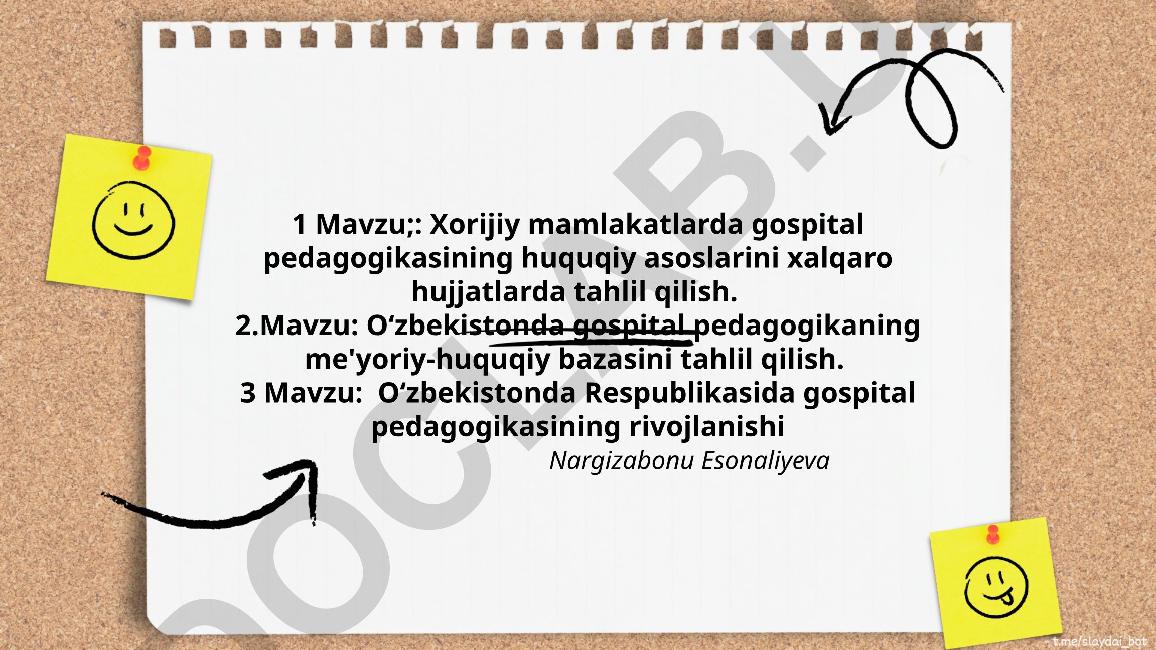 Xorijiy mamlakatlarda va O'zbekistonda gospital pedagogikasining huquqiy asoslari va rivojlanishi