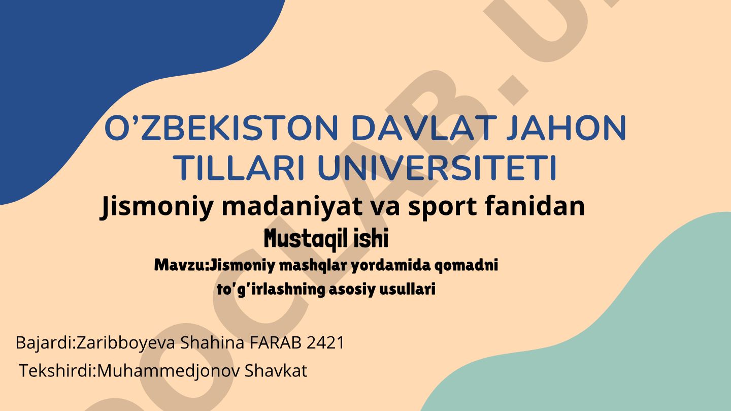 Jismoniy mashqlar yordamida qomadni to'g'rilashning asosiy usullari