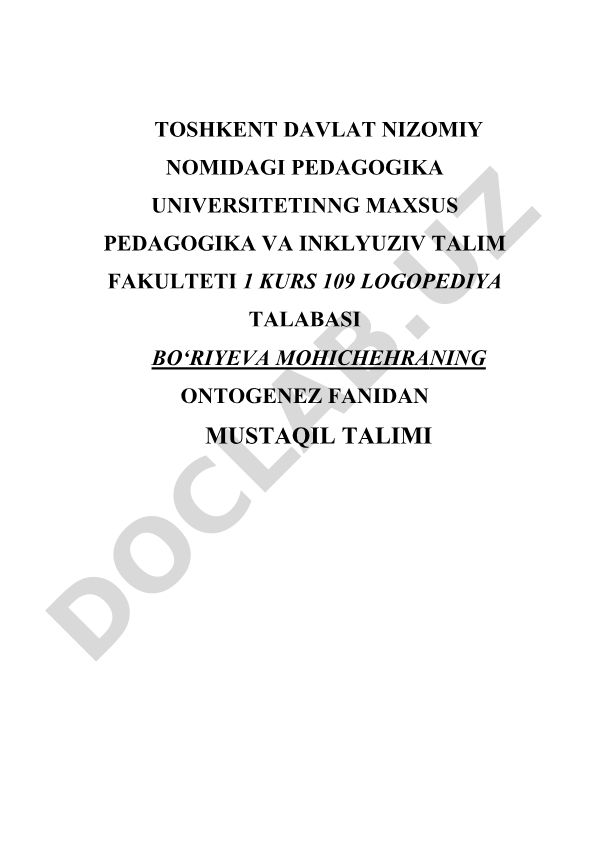 Nutq nuqsoni bo'lgan bolalarda nutqning fonetik tomonini shakllanish xususiyatlari