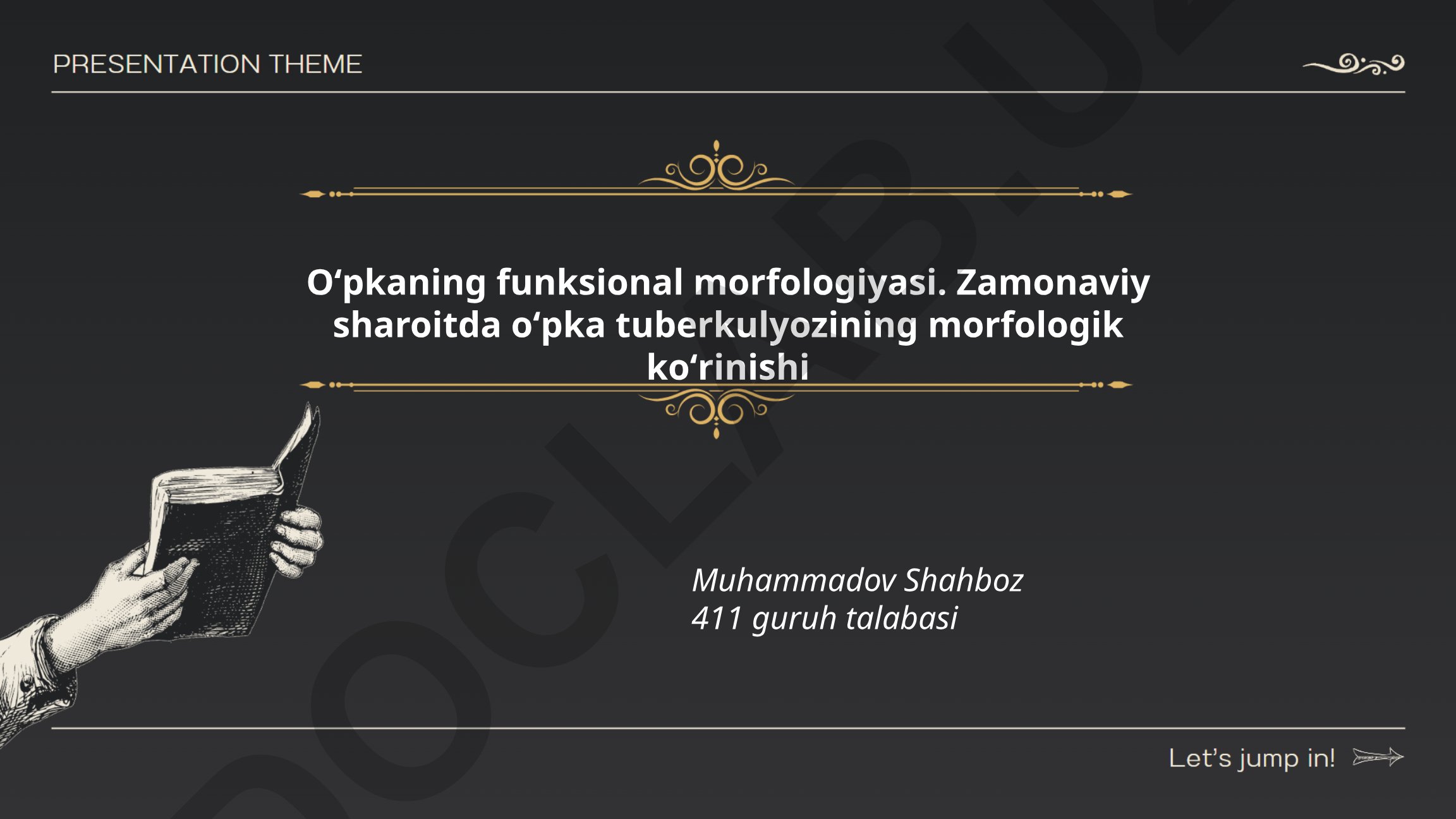 Oʻpkaning funksional morfologiyasi va zamonaviy sharoitda oʻpka tuberkulyozining morfologik koʻrinishi