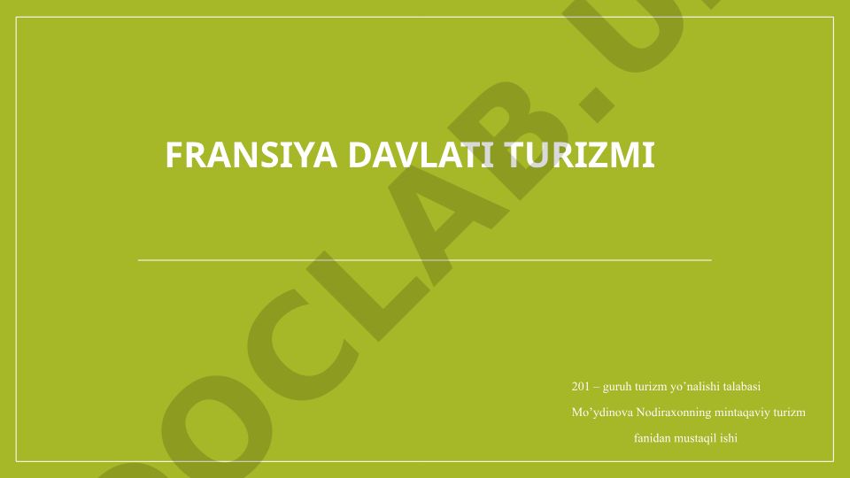 Fransiya mintaqaviy turizmi