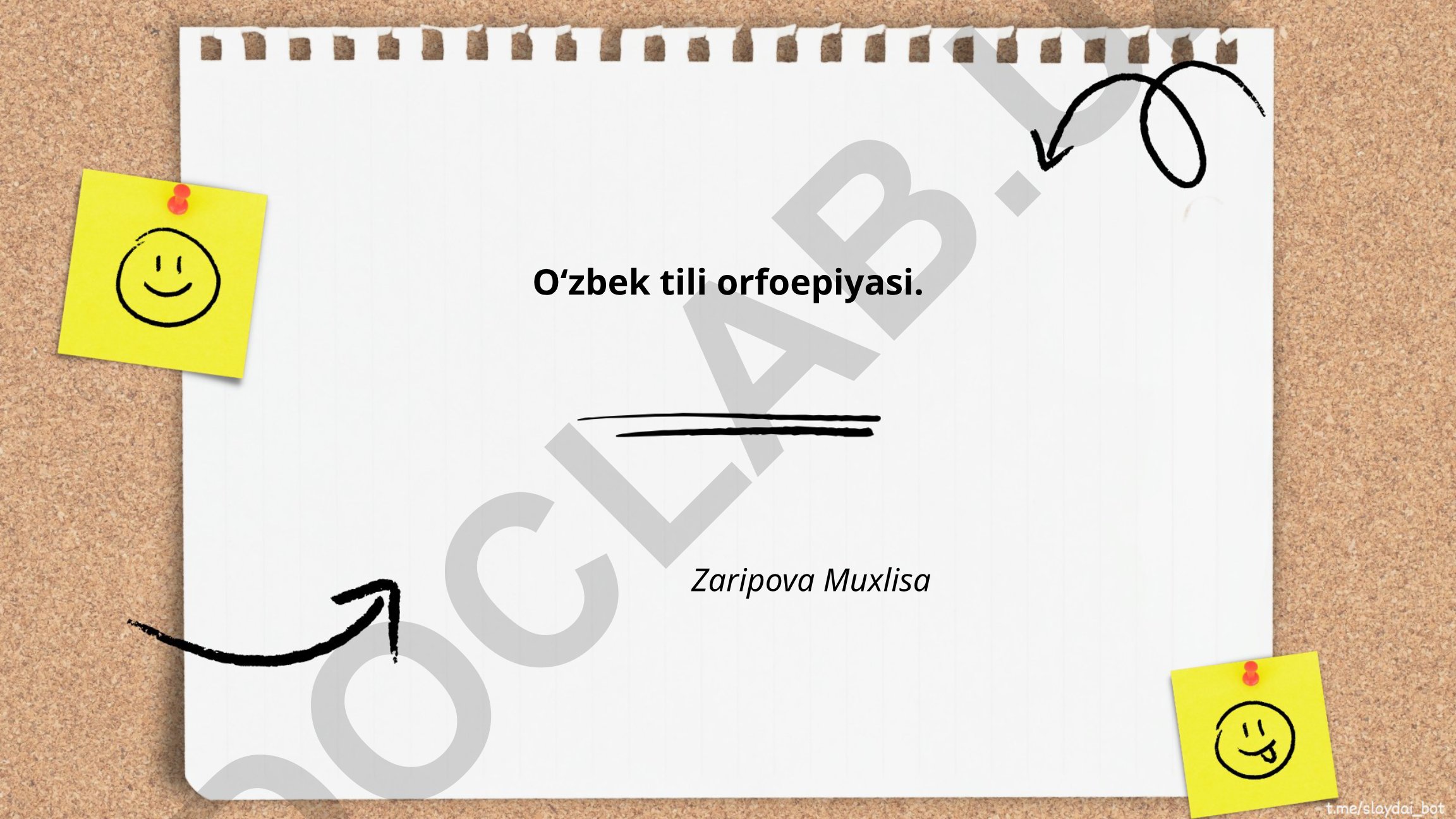 O'zbek tili orfoepiyasi