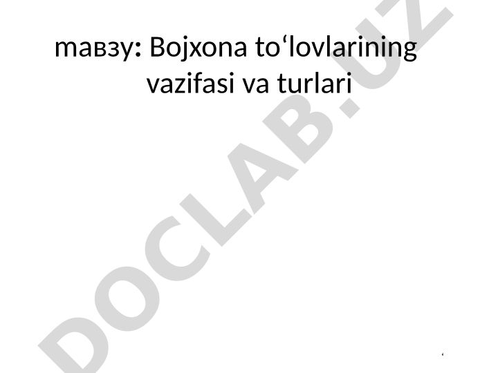 Bojxona toʻlovlarining vazifasi va turlari