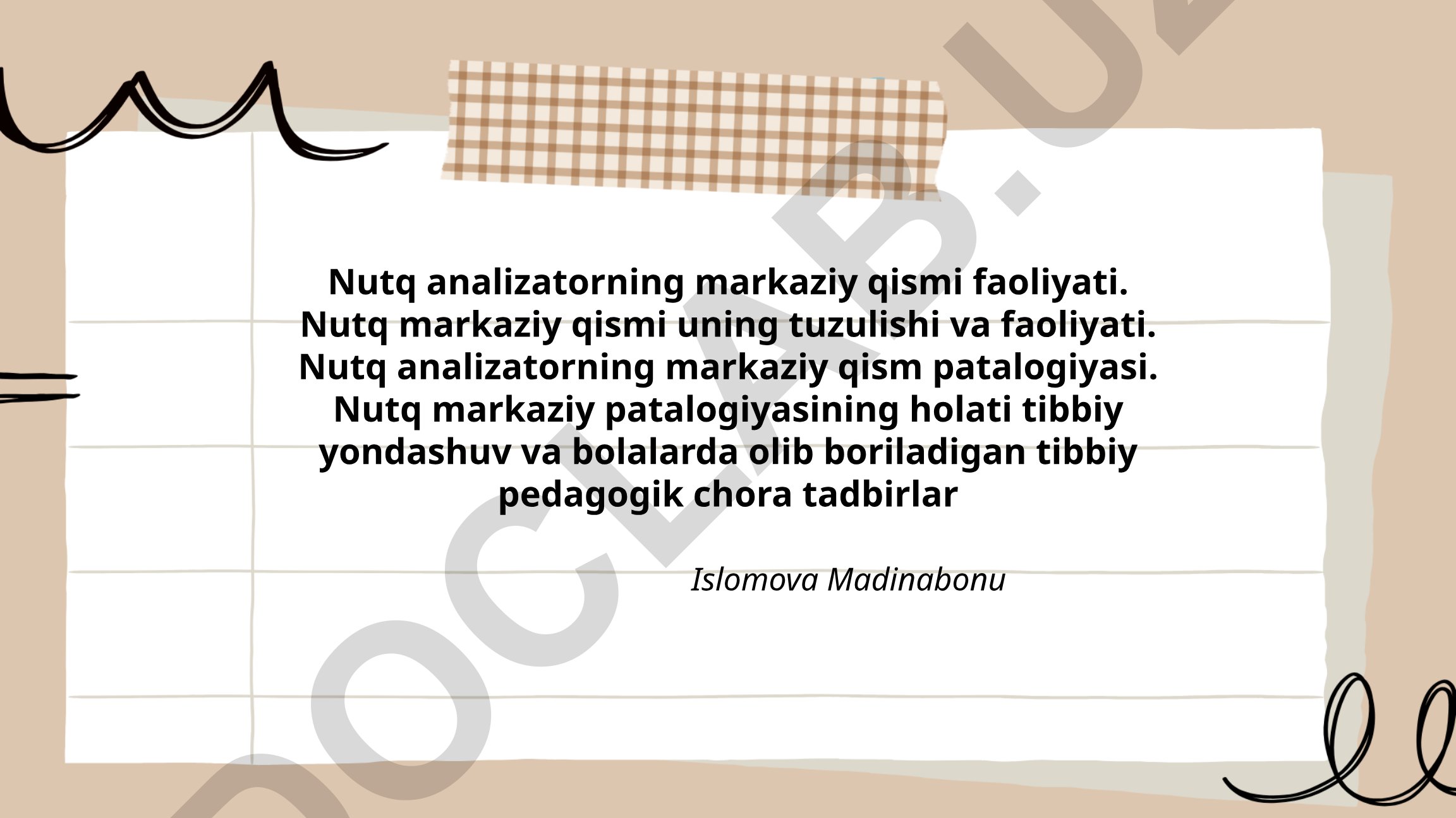Nutq analizatorining markaziy qismi: tuzilishi, faoliyati va patalogiyasi