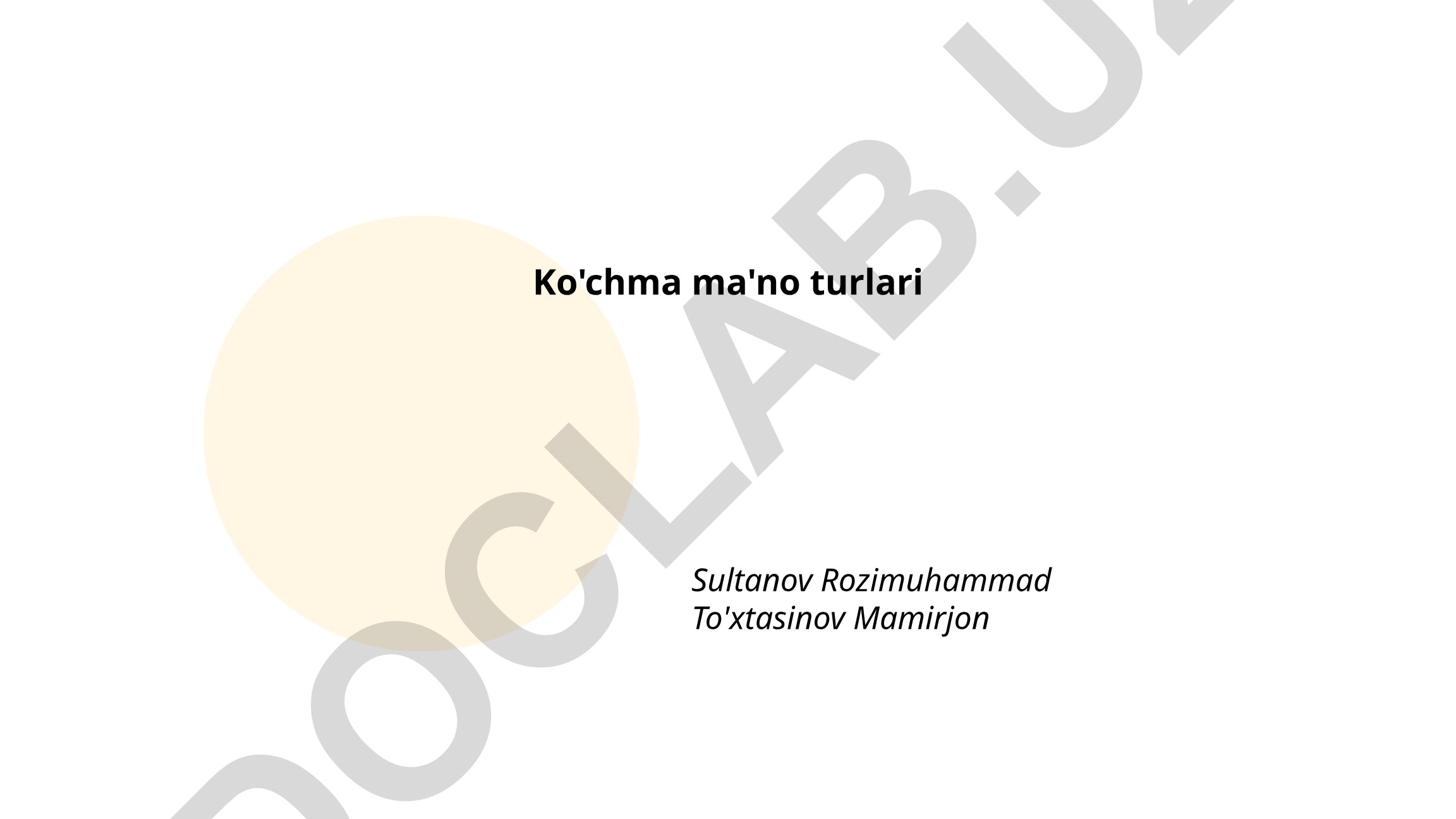 Ko'chma ma'no turlari: metafora, metonimiya va sinekdoxa