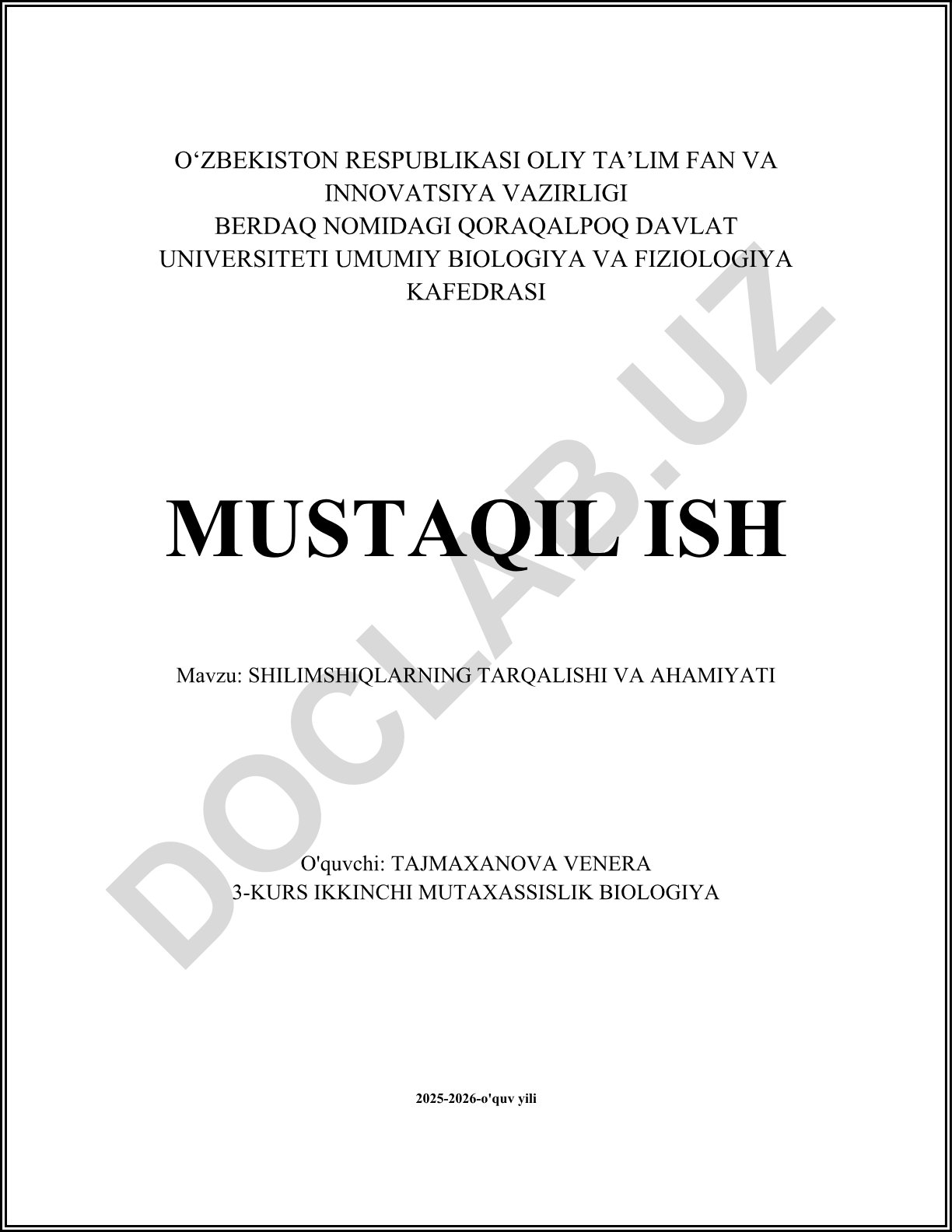 Shilimshiqlarning tarqalishi va ahamiyati