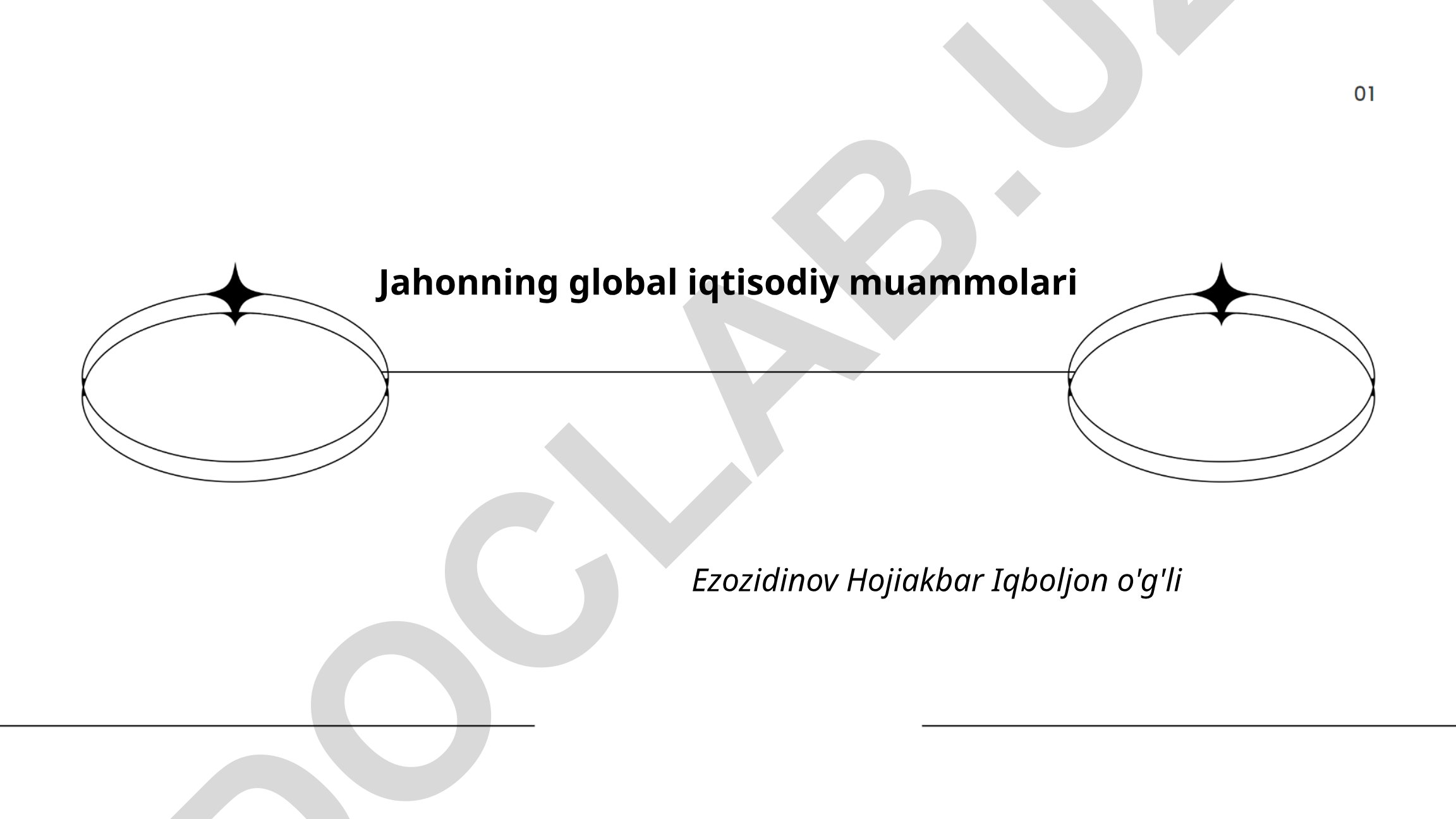 Jahonning global iqtisodiy muammolari