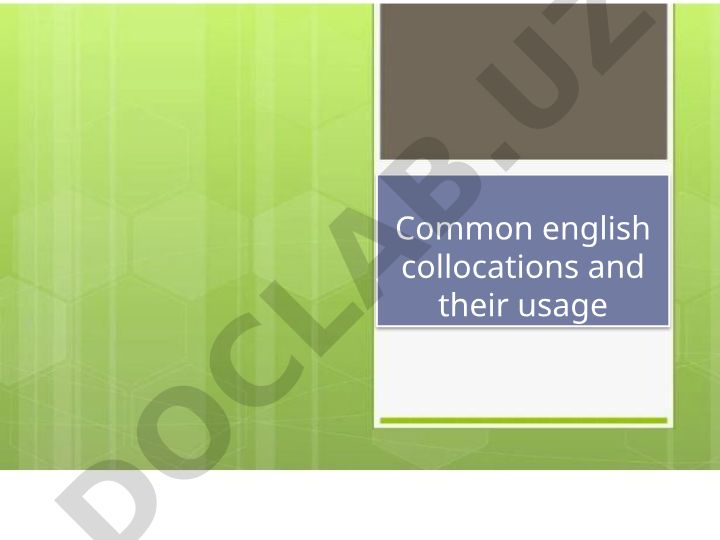 Common English collocations and their usage