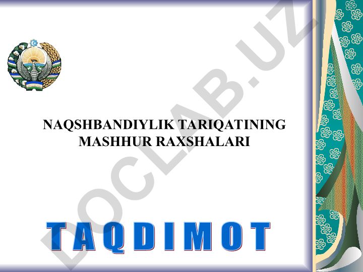 Naqshbandiya tariqati va tasavvuf falsafasi
