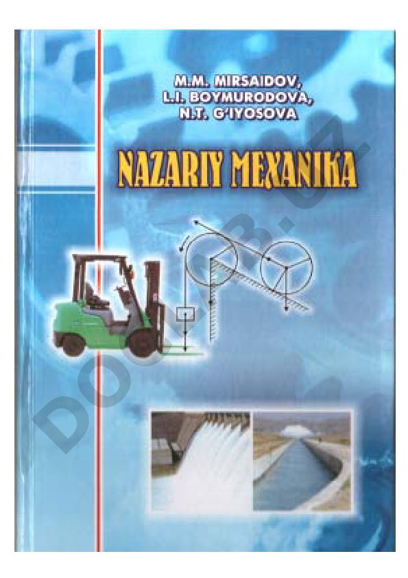 Nazariy mexanika oliy o'quv yurtlari uchun o'quv qo'llanma