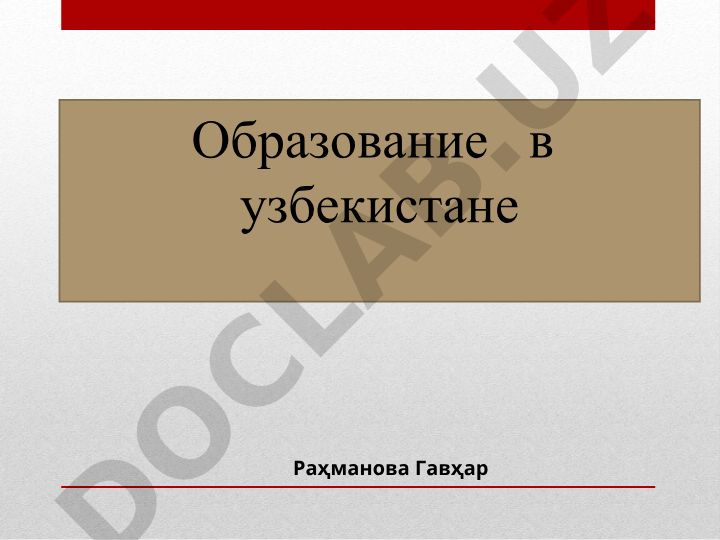 Образование в Узбекистане: система и этапы