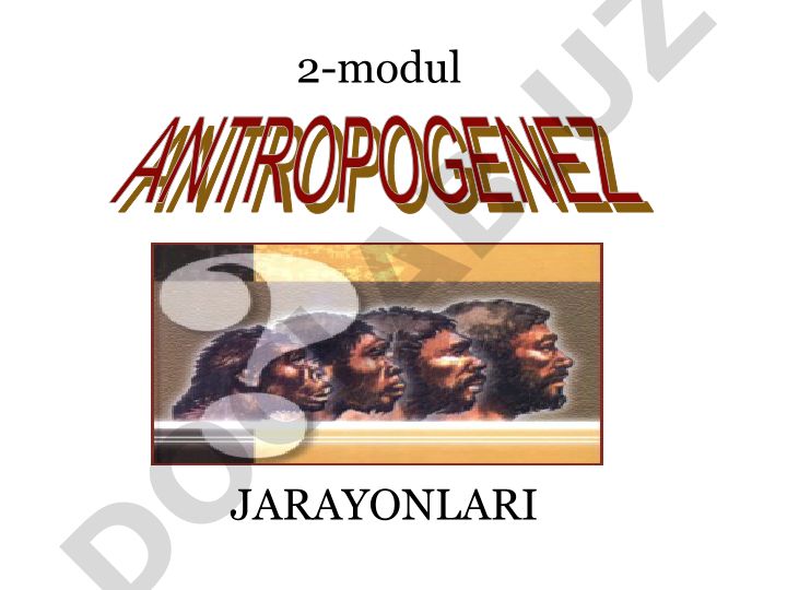 Antropogenez jarayoni va uning asosiy bosqichlari