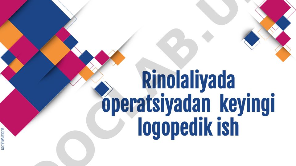 Rinolaliyada operatsiyadan keyingi logopedik ish