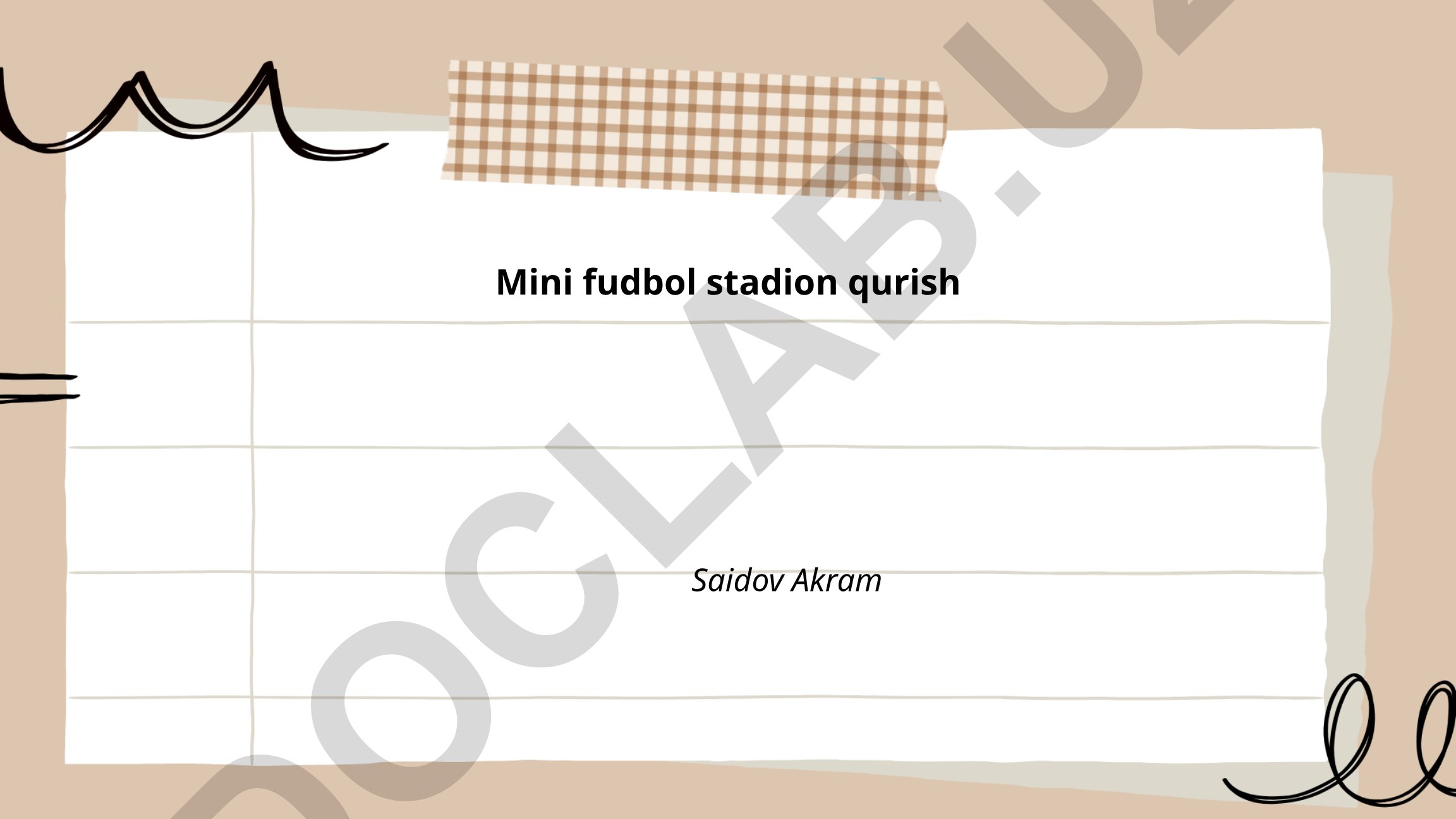 Mini futbol stadion qurish