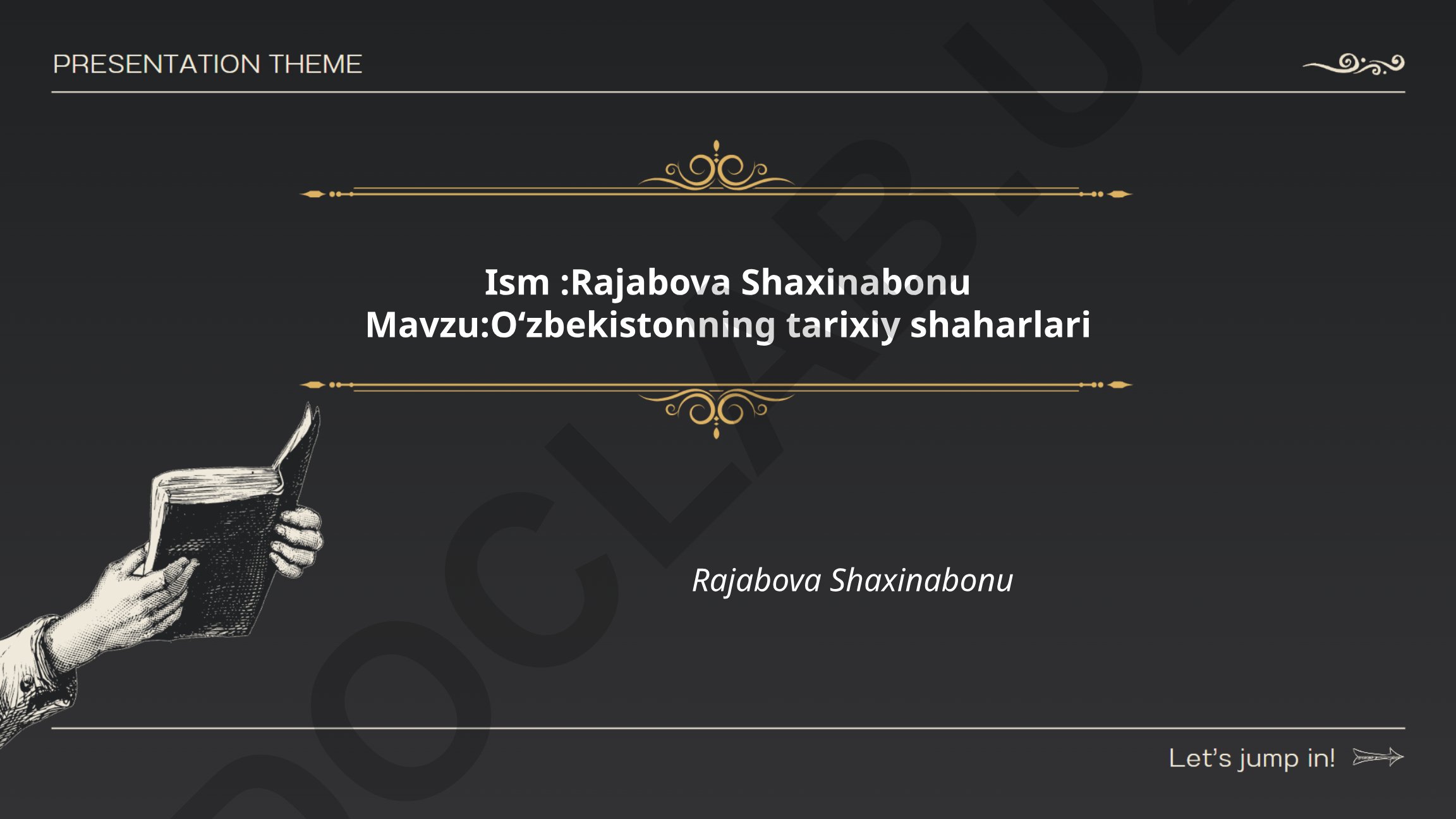Oʻzbekistonning tarixiy shaharlari