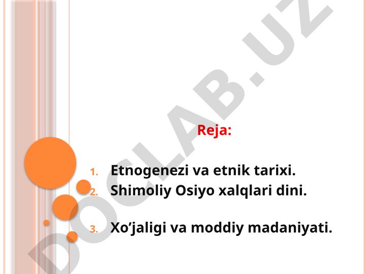 Janubi-Sharqiy Osiyo xalqlarining etnogenezi va madaniyati